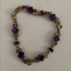Gold gem bracelet